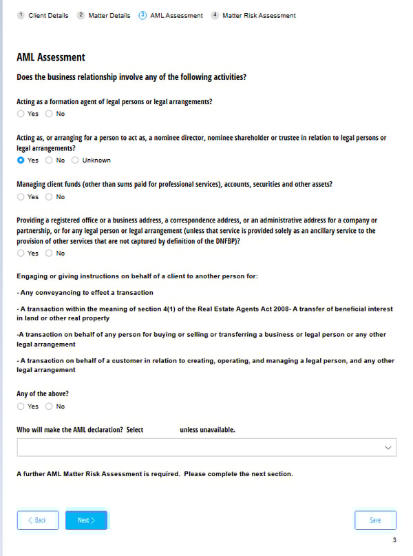 Matter Opening and AML 1