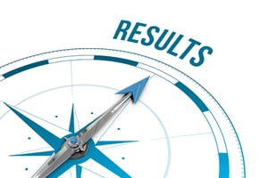 Compass pointing to Results